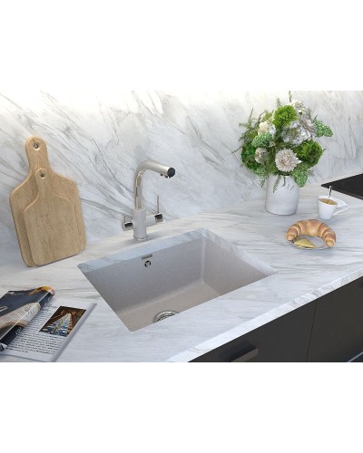 Кухонная мойка Paulmark Gera 55 PM205546-GRM Серый металлик