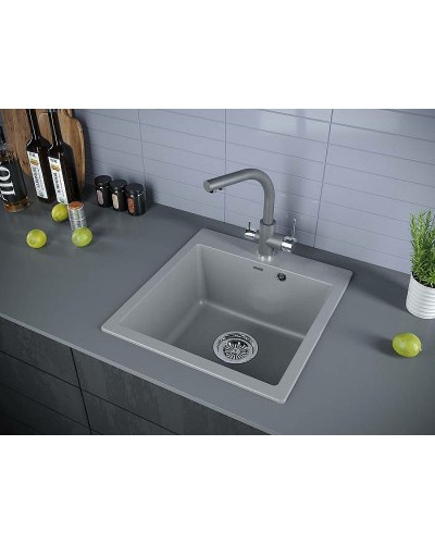 Кухонная мойка Paulmark Praktisch 51 PM105152-GRM Серый металлик