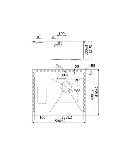 Кухонная мойка Iddis Haze 59 R HAZ59SRi77 Сатин