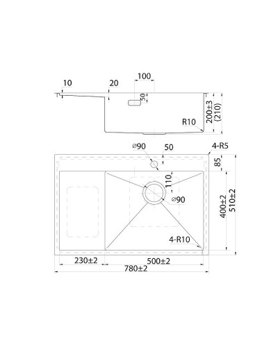 Кухонная мойка Iddis Haze 78 R HAZ78SRi77 Сатин