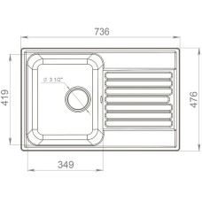 Кухонная мойка Reflection Bolero 74 RF0574BL Черная