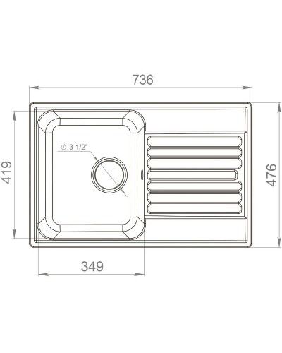 Кухонная мойка Reflection Bolero 74 RF0574BL Черная