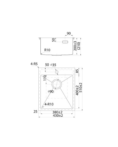 Кухонная мойка Iddis Haze 43 HAZ43S0i77 Сатин