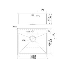 Кухонная мойка Iddis Haze 59 HAZ59S0i77 Сатин