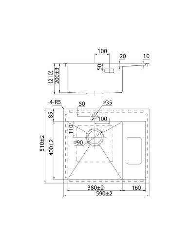 Кухонная мойка Iddis Haze 59 L HAZ59SLi77 Сатин