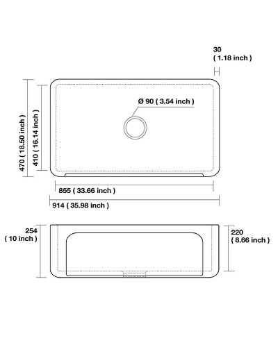 Кухонная мойка Kerasan Hannah Yorkshire 91 542201 Белая