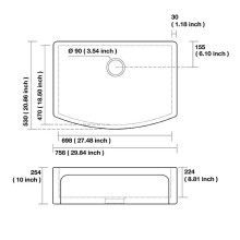 Кухонная мойка Kerasan Hannah Devon 76 544101 Белая
