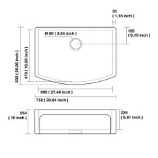 Кухонная мойка Kerasan Hannah Devon 76 544101 Белая