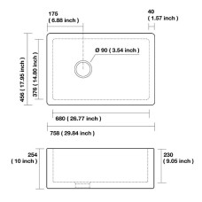 Кухонная мойка Kerasan Hannah Essex 76 541101 Белая