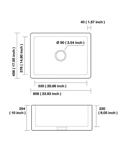 Кухонная мойка Kerasan Hannah Essex 60 541001 Белая