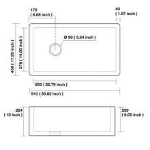 Кухонная мойка Kerasan Hannah Essex 91 541201 Белая