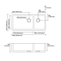 Кухонная мойка Kerasan Hannah Oxfordshire 100 543101 Белая