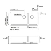 Кухонная мойка Kerasan Hannah Oxfordshire 100 543101 Белая