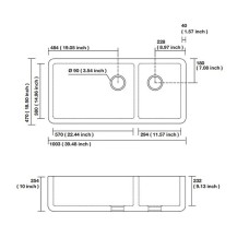Кухонная мойка Kerasan Hannah Oxfordshire 100 543101 Белая