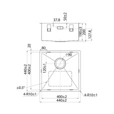 Кухонная мойка Iddis Edifice 44 EDI44G0i77 Графит