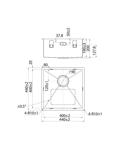 Кухонная мойка Iddis Edifice 44 EDI44G0i77 Графит