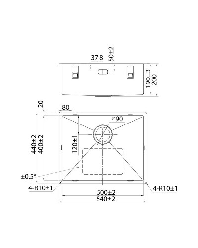 Кухонная мойка Iddis Edifice 54 EDI54G0i77 Графит
