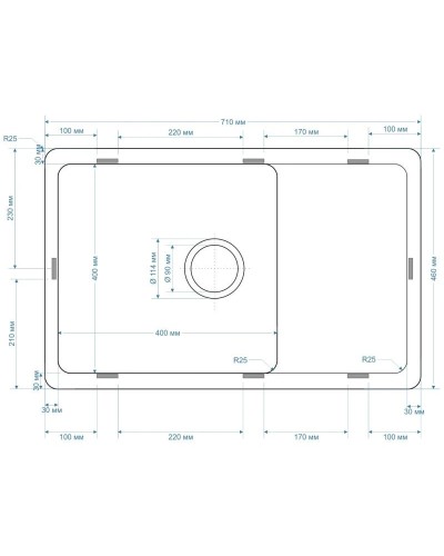 Кухонная мойка Seaman Natural Genova SMC-7146U-Antique.A