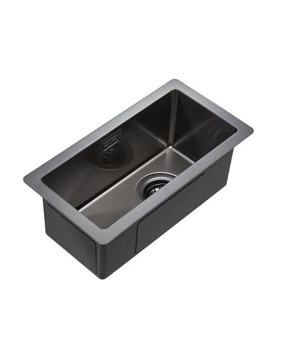 Кухонная мойка Paulmark Klein 23 PM202344-GM Вороненая сталь