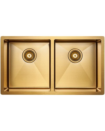 Кухонная мойка Paulmark Dopplet 78 PM507844-BG Брашированное золото