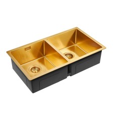 Кухонная мойка Paulmark Dopplet 78 PM507844-BG Брашированное золото