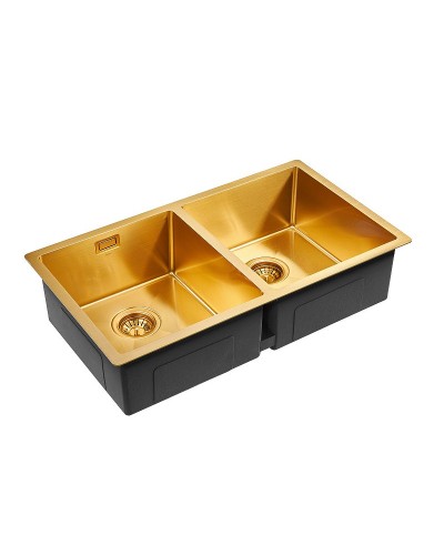 Кухонная мойка Paulmark Dopplet 78 PM507844-BG Брашированное золото