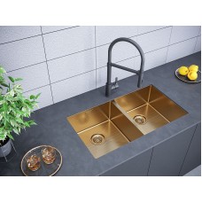 Кухонная мойка Paulmark Dopplet 78 PM507844-BG Брашированное золото