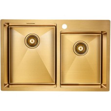 Кухонная мойка Paulmark Berman 78 PM517851-BG Брашированное золото