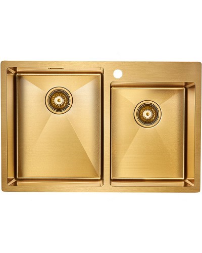 Кухонная мойка Paulmark Berman 78 PM517851-BG Брашированное золото