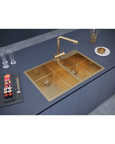 Кухонная мойка Paulmark Berman 78 PM517851-BG Брашированное золото
