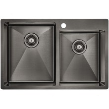 Кухонная мойка Paulmark Berman 78 PM517851-GM Вороненая сталь