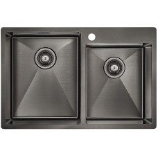 Кухонная мойка Paulmark Berman 78 PM517851-GM Вороненая сталь