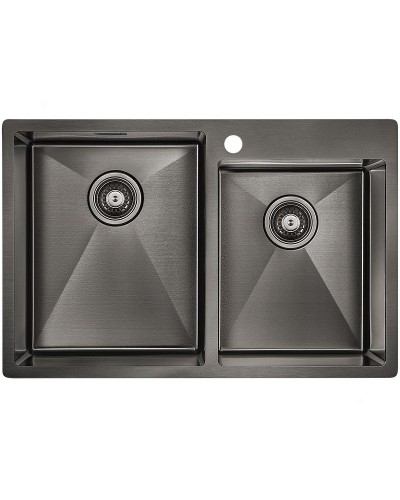 Кухонная мойка Paulmark Berman 78 PM517851-GM Вороненая сталь
