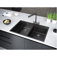 Кухонная мойка Paulmark Berman 78 PM517851-GM Вороненая сталь