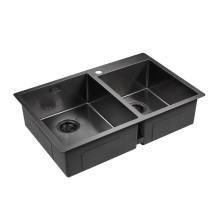 Кухонная мойка Paulmark Berman 78 PM517851-GM Вороненая сталь