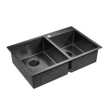 Кухонная мойка Paulmark Berman 78 PM517851-GM Вороненая сталь