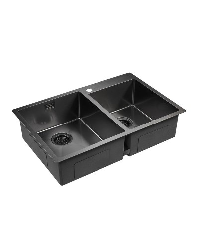 Кухонная мойка Paulmark Berman 78 PM517851-GM Вороненая сталь