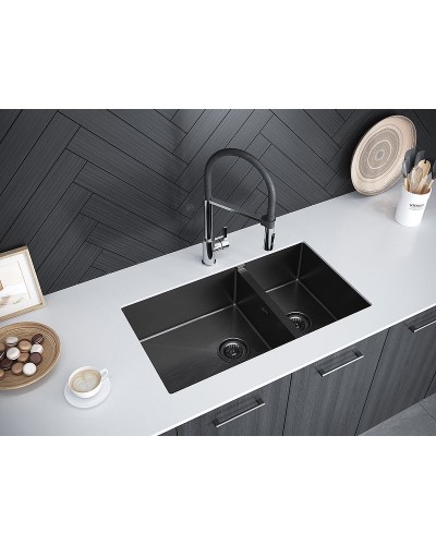 Кухонная мойка Paulmark Osser 78 PM527844-GM Вороненая сталь
