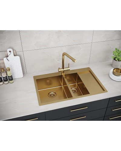 Кухонная мойка Paulmark Union 78 PM537851-BGL Брашированное золото