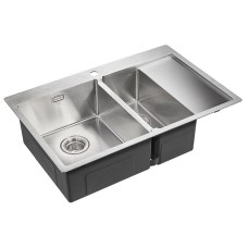 Кухонная мойка Paulmark Union 78 PM537851-BSL Брашированная сталь