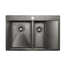 Кухонная мойка Paulmark Union 78 PM537851-GML Вороненая сталь