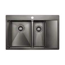 Кухонная мойка Paulmark Union 78 PM537851-GML Вороненая сталь