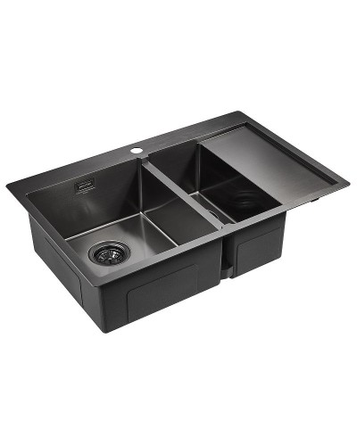 Кухонная мойка Paulmark Union 78 PM537851-GML Вороненая сталь