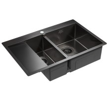 Кухонная мойка Paulmark Union 78 PM537851-GMR Вороненая сталь