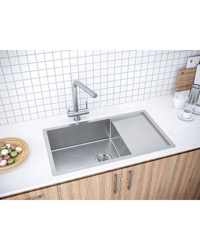 Кухонная мойка Paulmark Platte 78 PM807844-BS Брашированная сталь