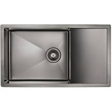 Кухонная мойка Paulmark Platte 78 PM807844-GM Вороненая сталь