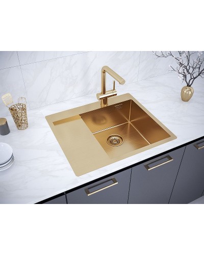 Кухонная мойка Paulmark Alster 59 PM825951-BGR Брашированное золото