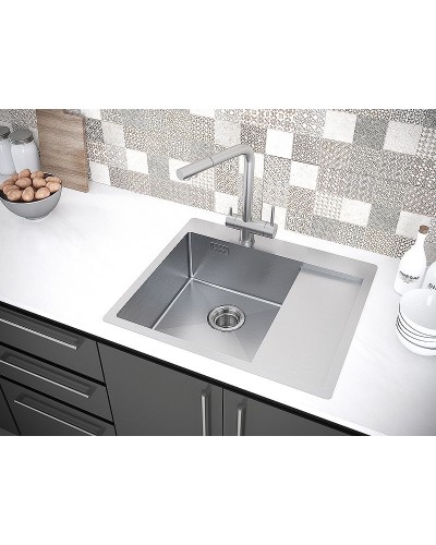 Кухонная мойка Paulmark Alster 59 PM825951-BSL Брашированная сталь