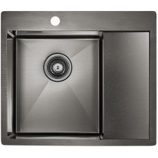 Кухонная мойка Paulmark Alster 59 PM825951-GML Вороненая сталь