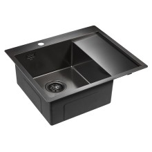 Кухонная мойка Paulmark Alster 59 PM825951-GML Вороненая сталь